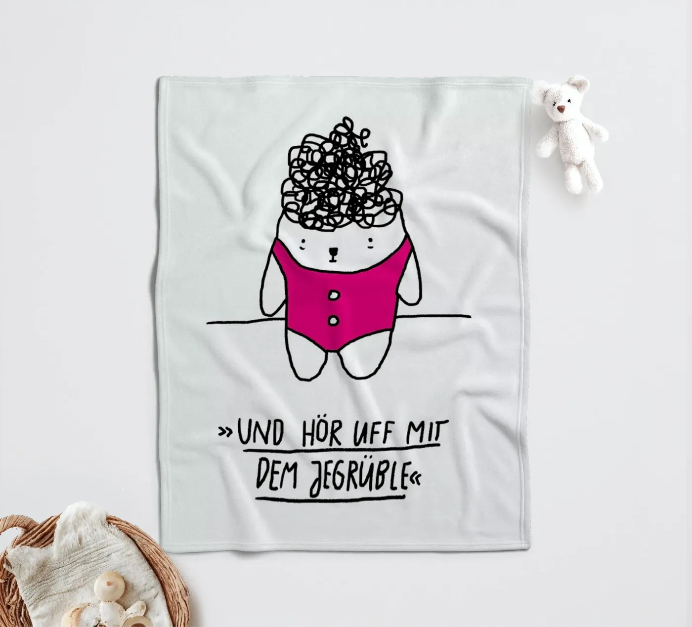 Jegrüble fleecedeken van Herzette