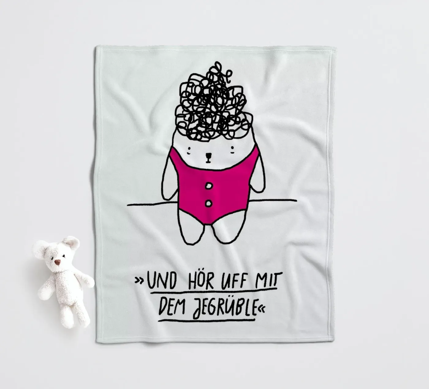 Jegrüble fleecedeken van Herzette