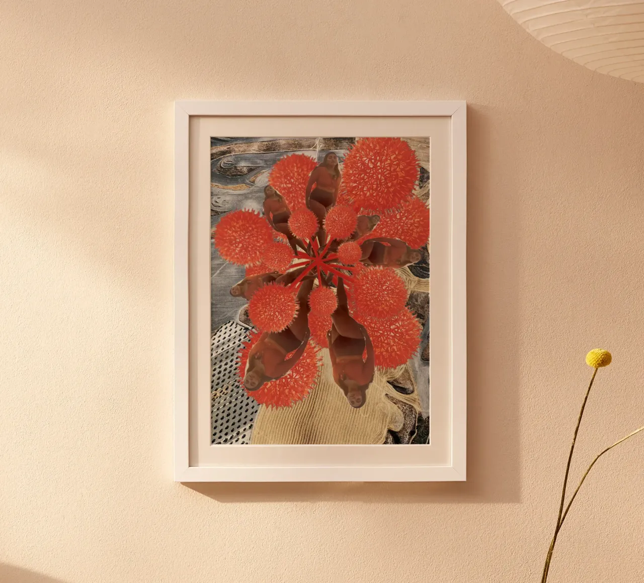 Cellule del sangue poster con telaio in alluminio da dekonstruktiv