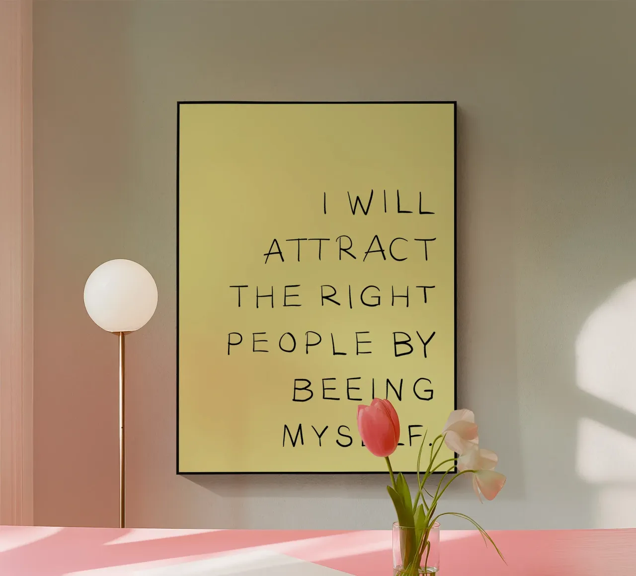 Quote - Positive mind plexiglass da Mandarin Art