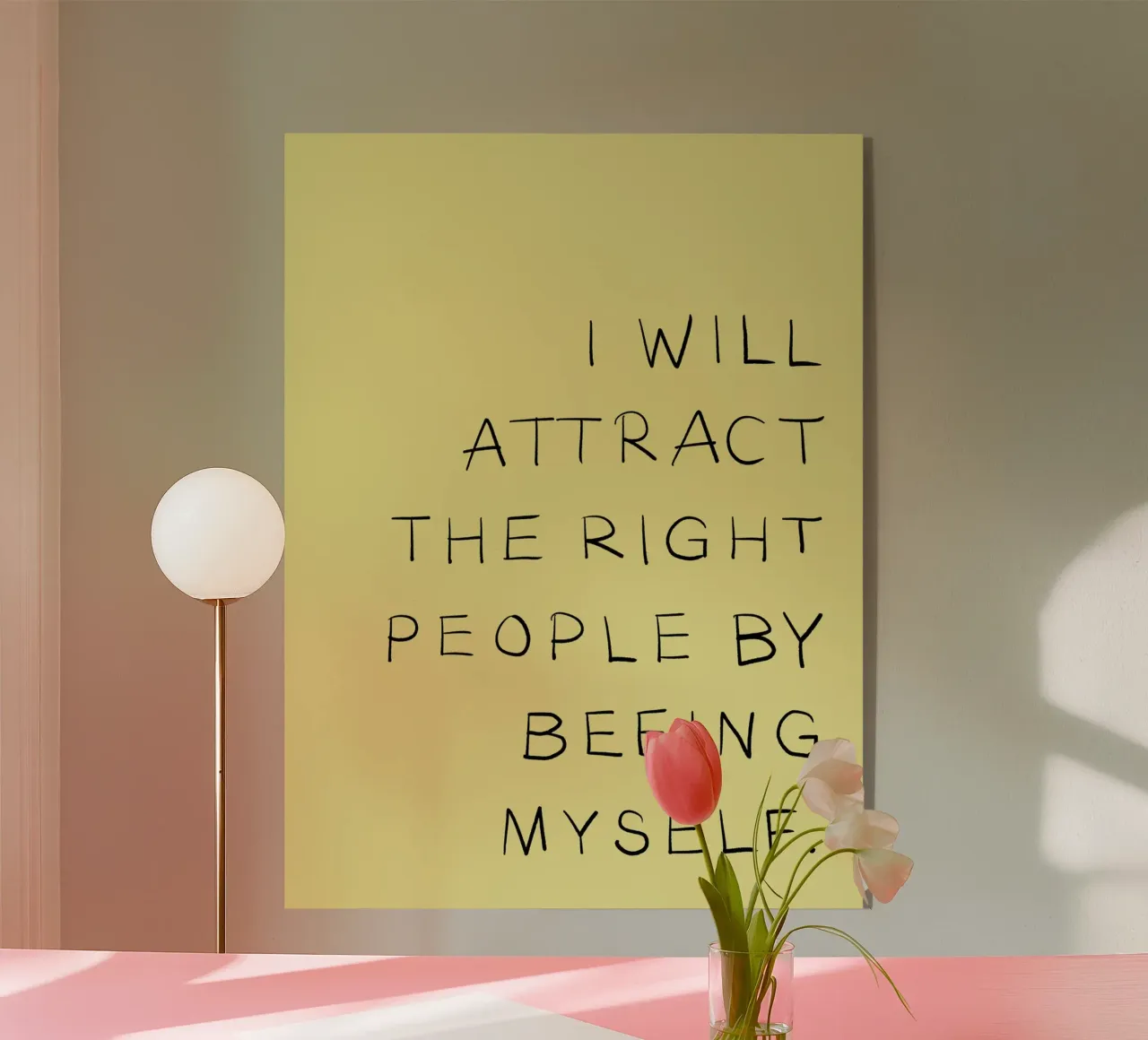 Quote - Positive mind plexiglass da Mandarin Art
