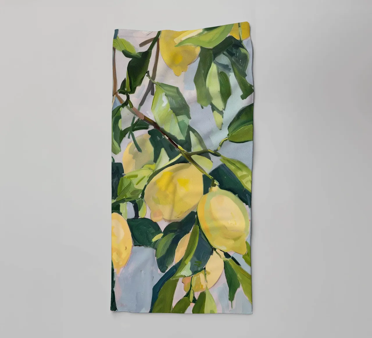 Branches de citron Pastel Jaune botanique Vert serviette de bain de Euphoria Theresa