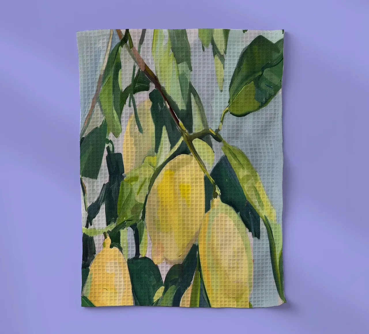 Branches de citron Pastel Jaune botanique Vert torchon de Euphoria Theresa