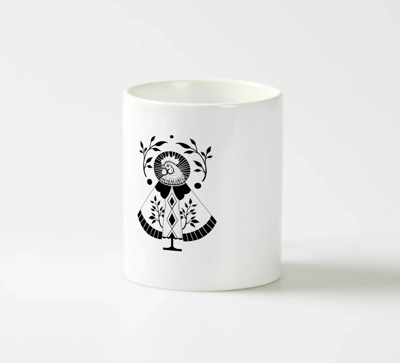 Holy chicken tazza in ceramica da Mandarin Art