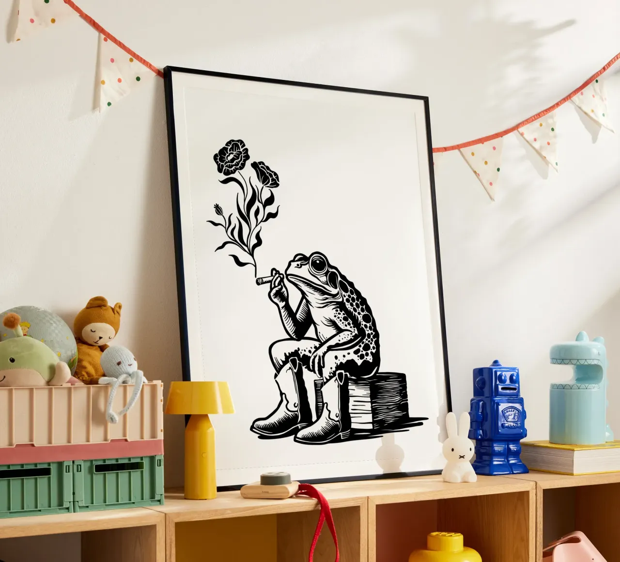 Flower frog poster da Mandarin Art