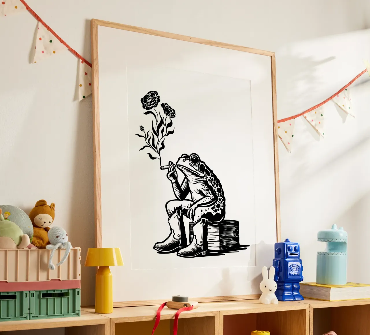 Flower frog poster da Mandarin Art