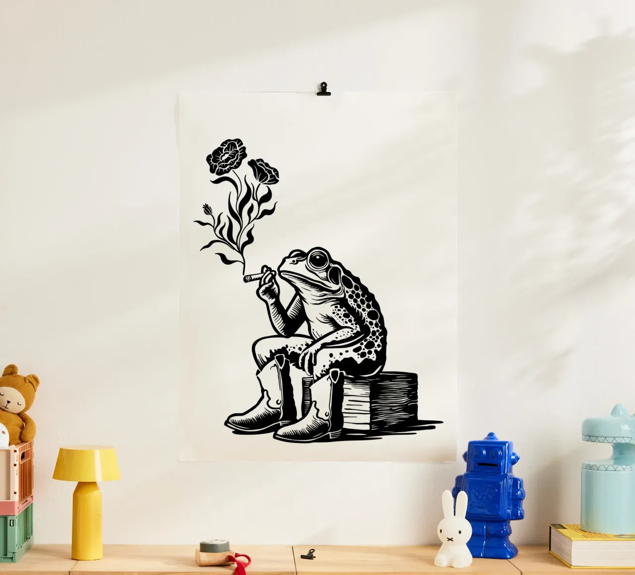 Flower frog poster da Mandarin Art