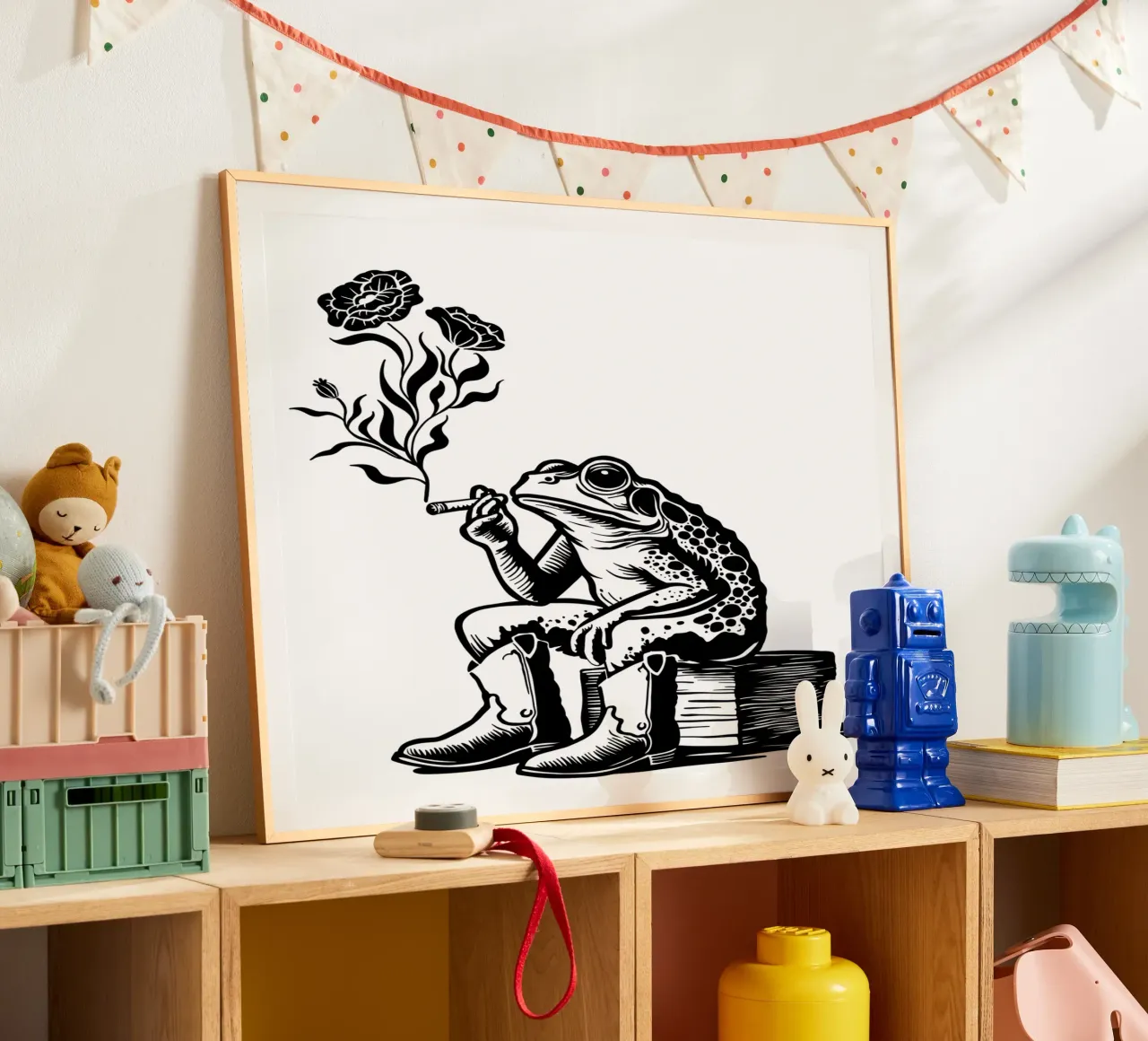 Flower frog poster da Mandarin Art