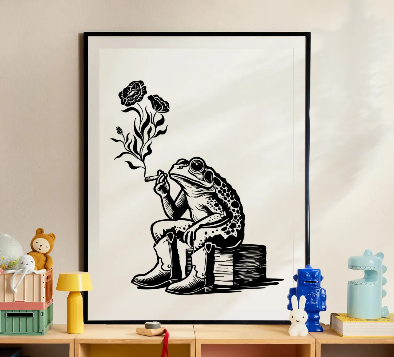 Flower frog poster da Mandarin Art