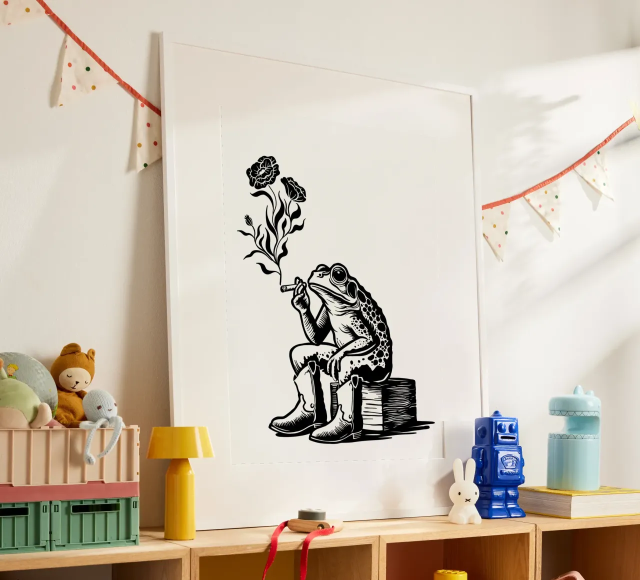 Flower frog poster da Mandarin Art