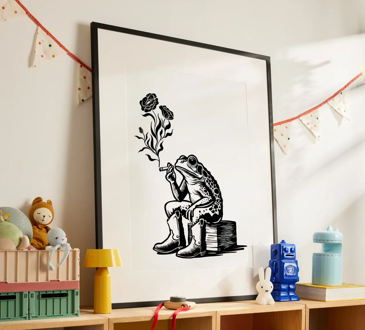 Flower frog poster da Mandarin Art