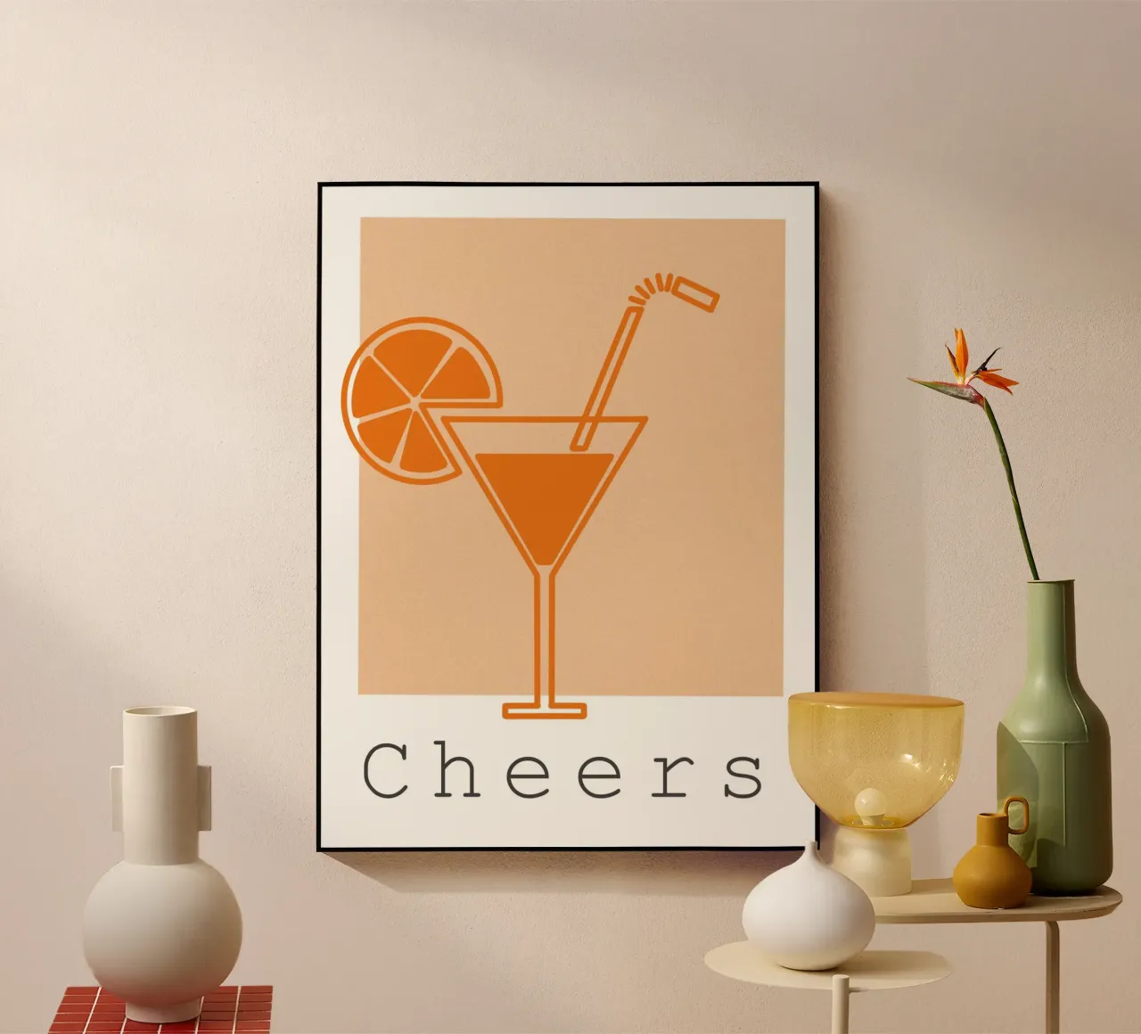Cheers orange plexiglass da Mandarin Art