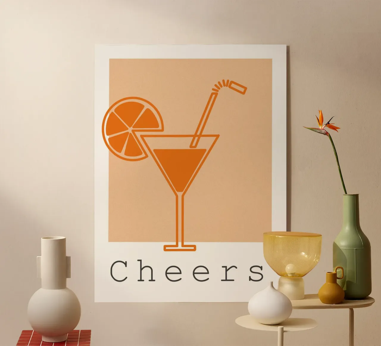 Cheers orange plexiglass da Mandarin Art