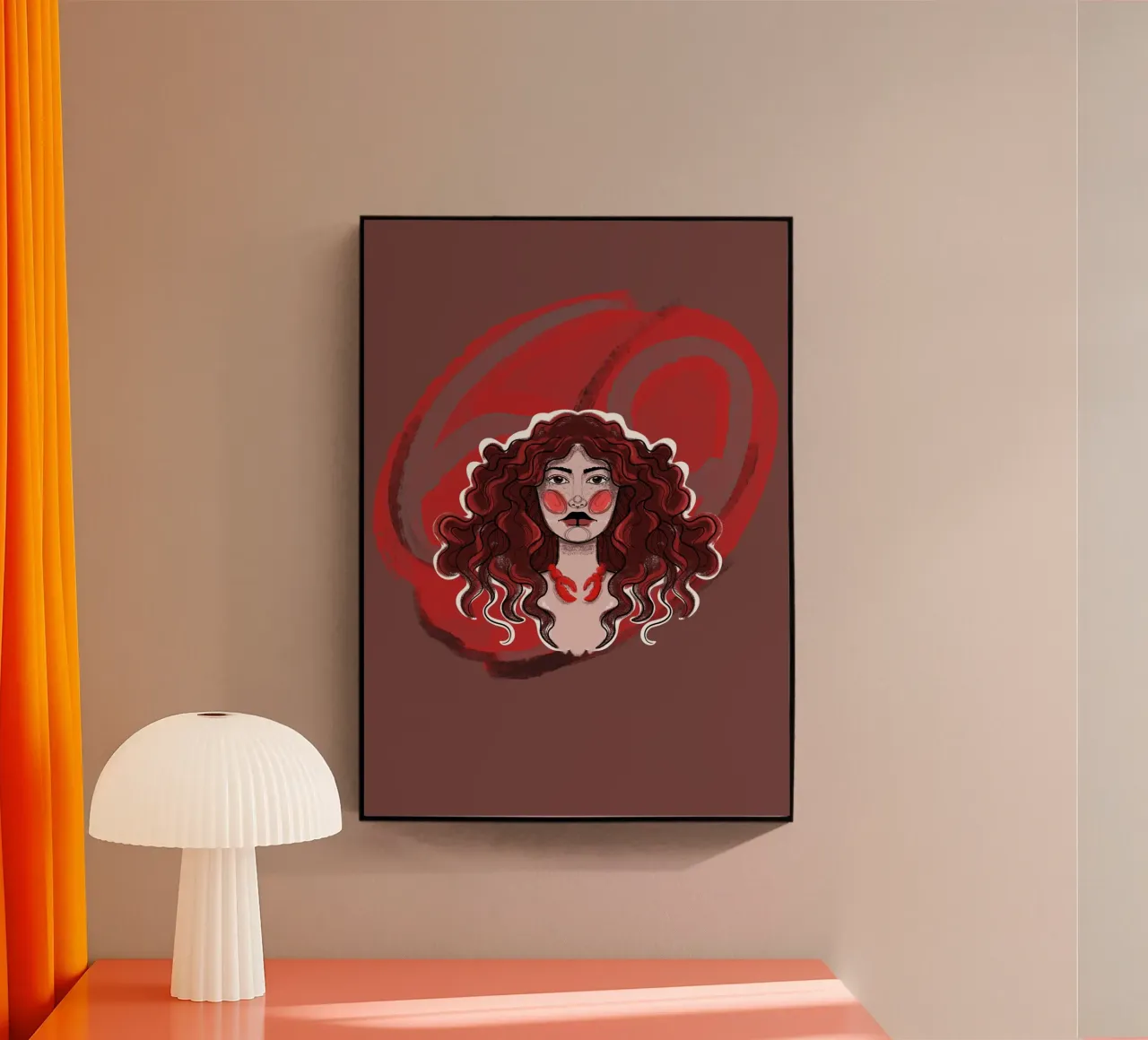 Sternzeichen Krebs Frau plexiglass da Mandarin Art