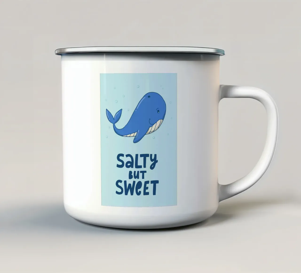 Citazioni Balena tazza in smalto da bazi
