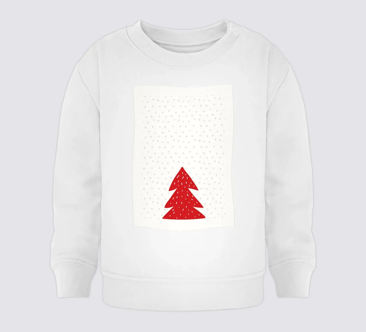 Red Christmas Tree with Snow baby sweatshirt by bazi