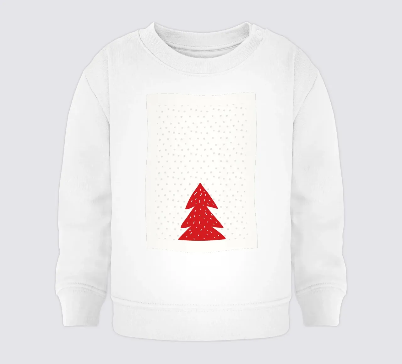 Albero di Natale rosso con neve felpa neonato da bazi