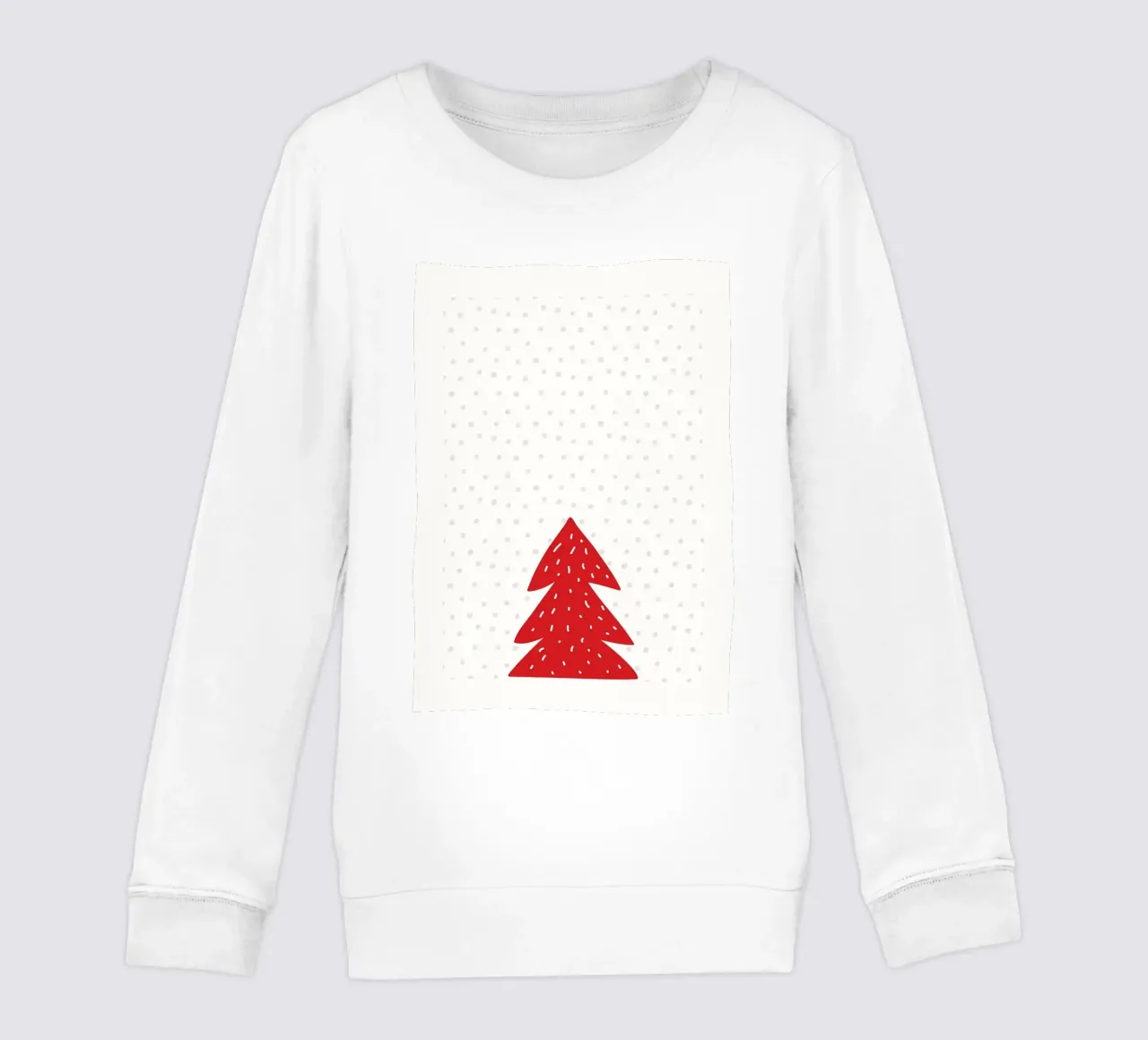 Albero di Natale rosso con neve felpa bambino da bazi
