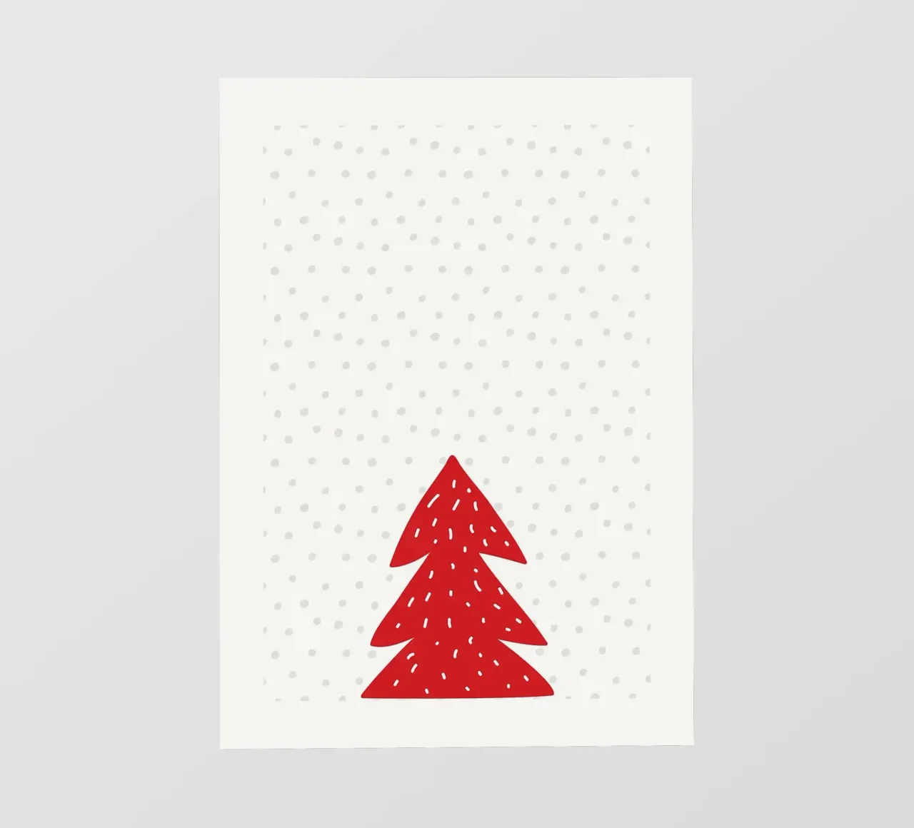 Albero di Natale rosso con neve telo in pvc da bazi