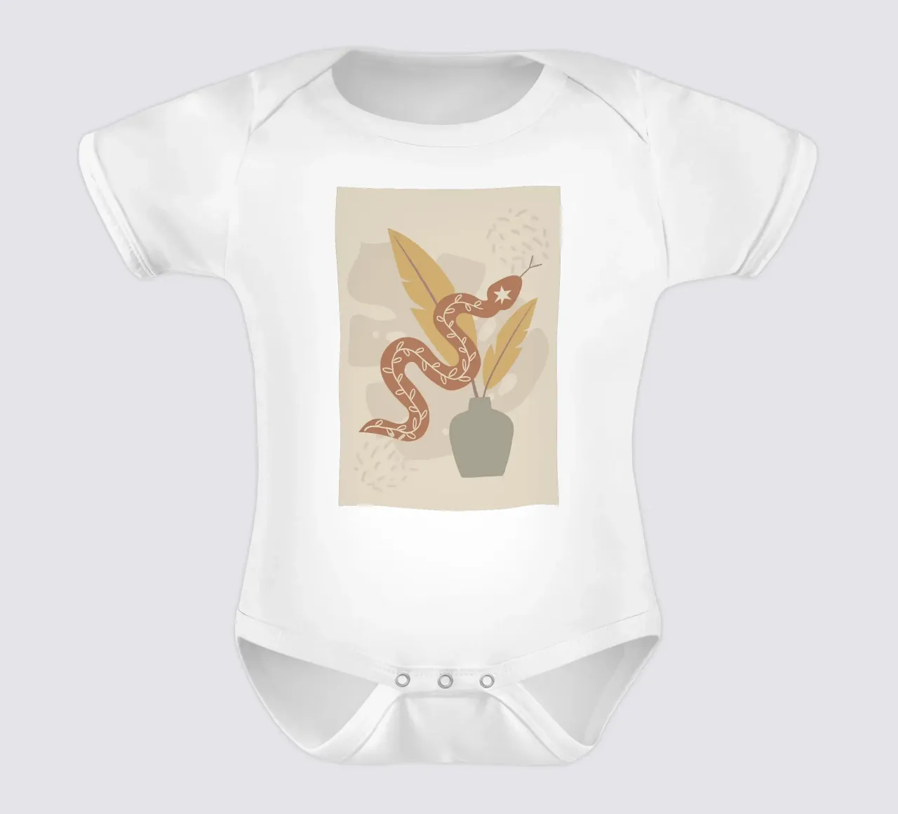 Flusso di serpenti body neonato maniche corte da bazi