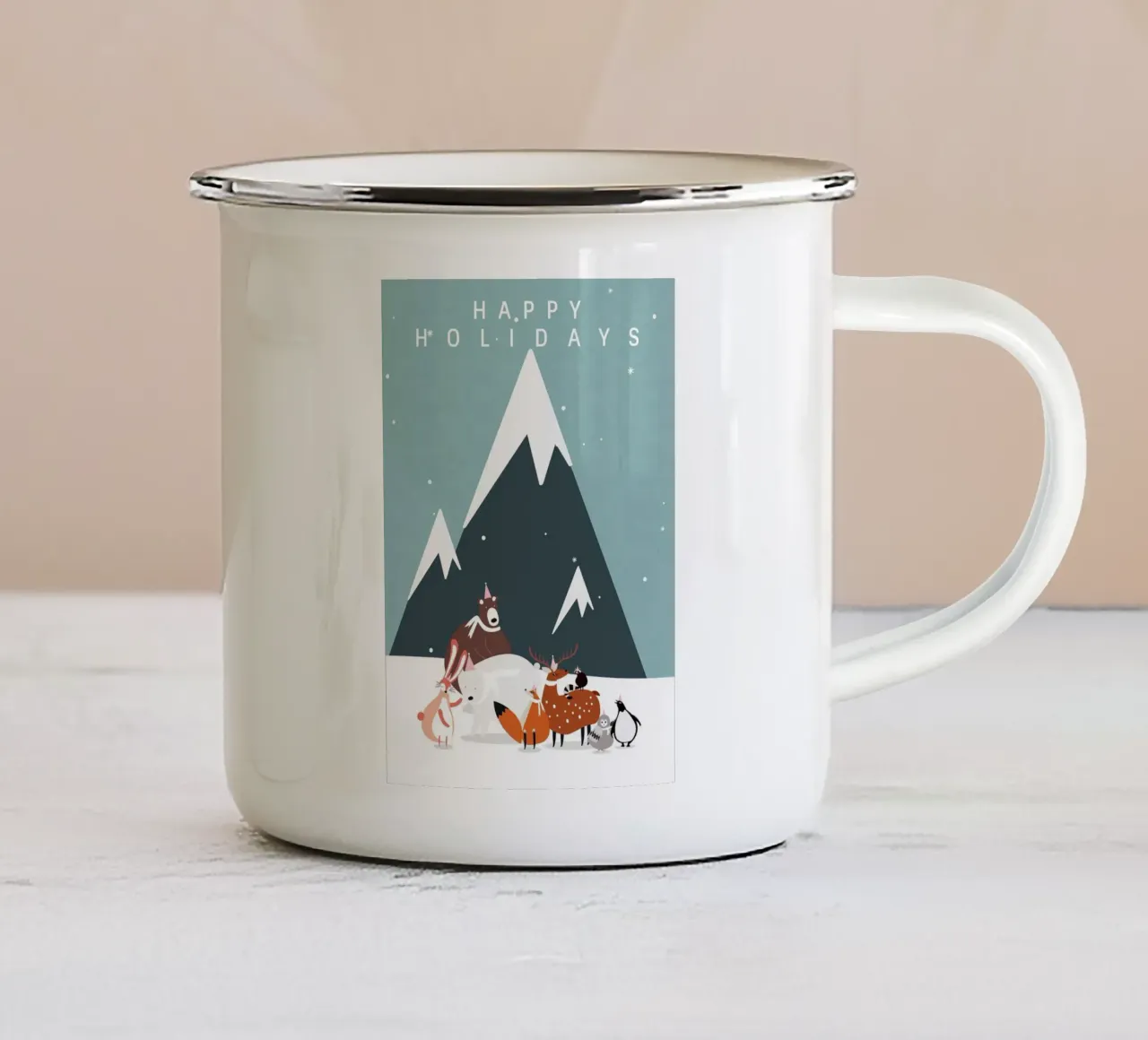 Buone vacanze tazza in smalto da Nina Wolf