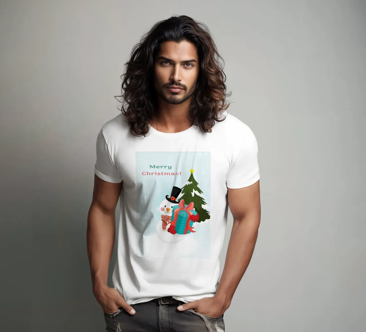 Simpatico pupazzo di neve t-shirt da Nina Wolf
