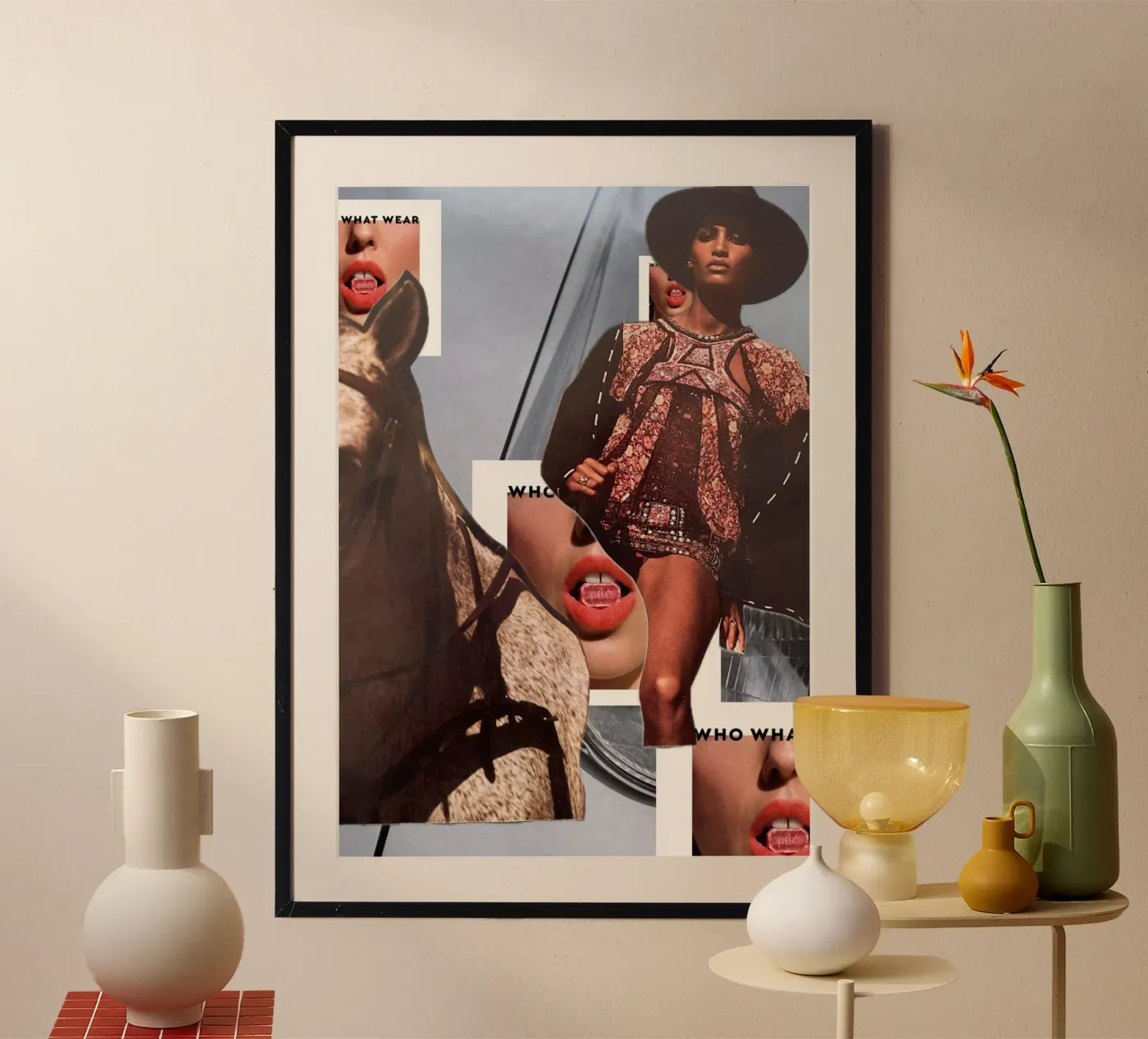 Paard poster van dekonstruktiv