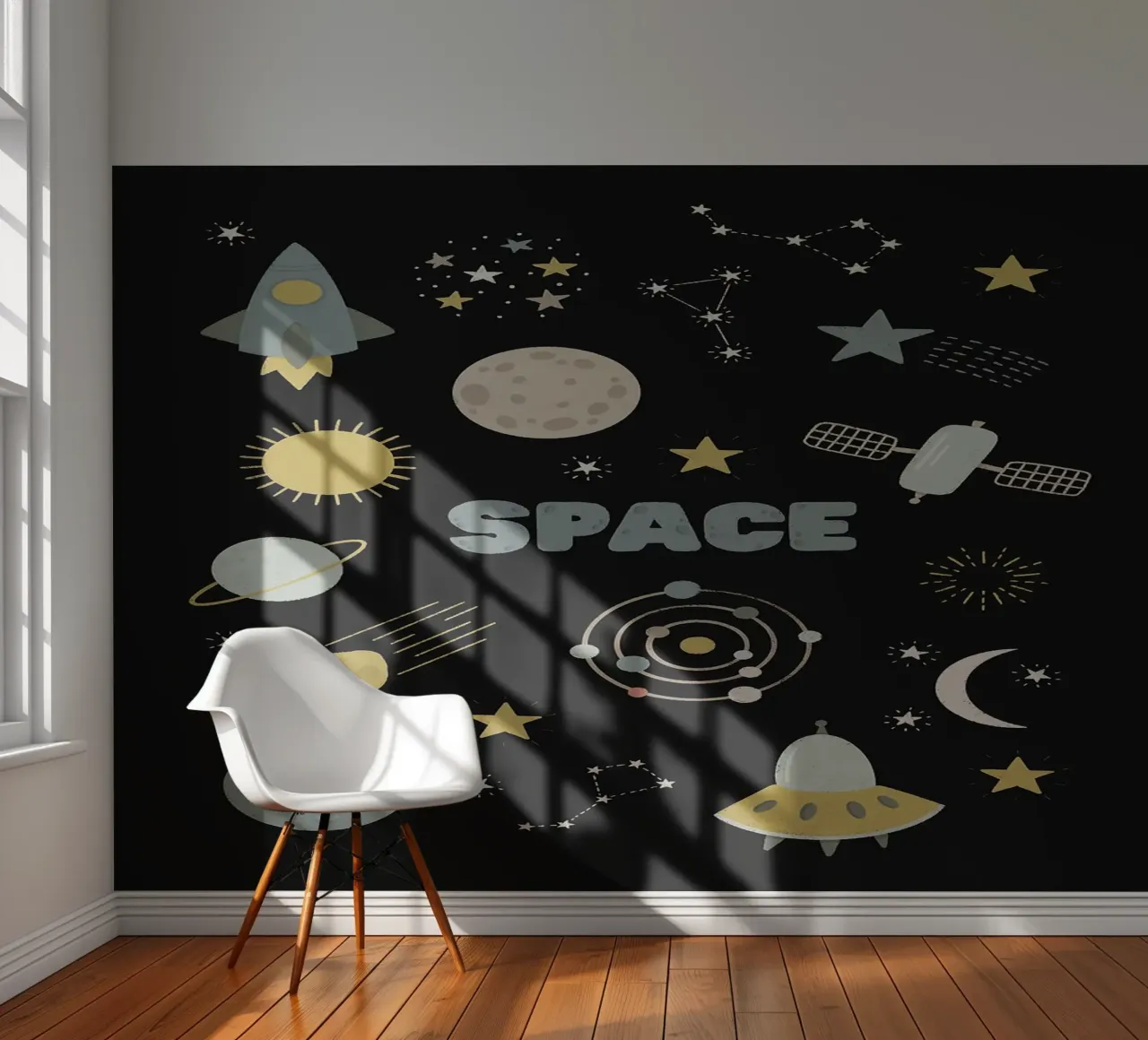 Ruimte fotobehang van bazi