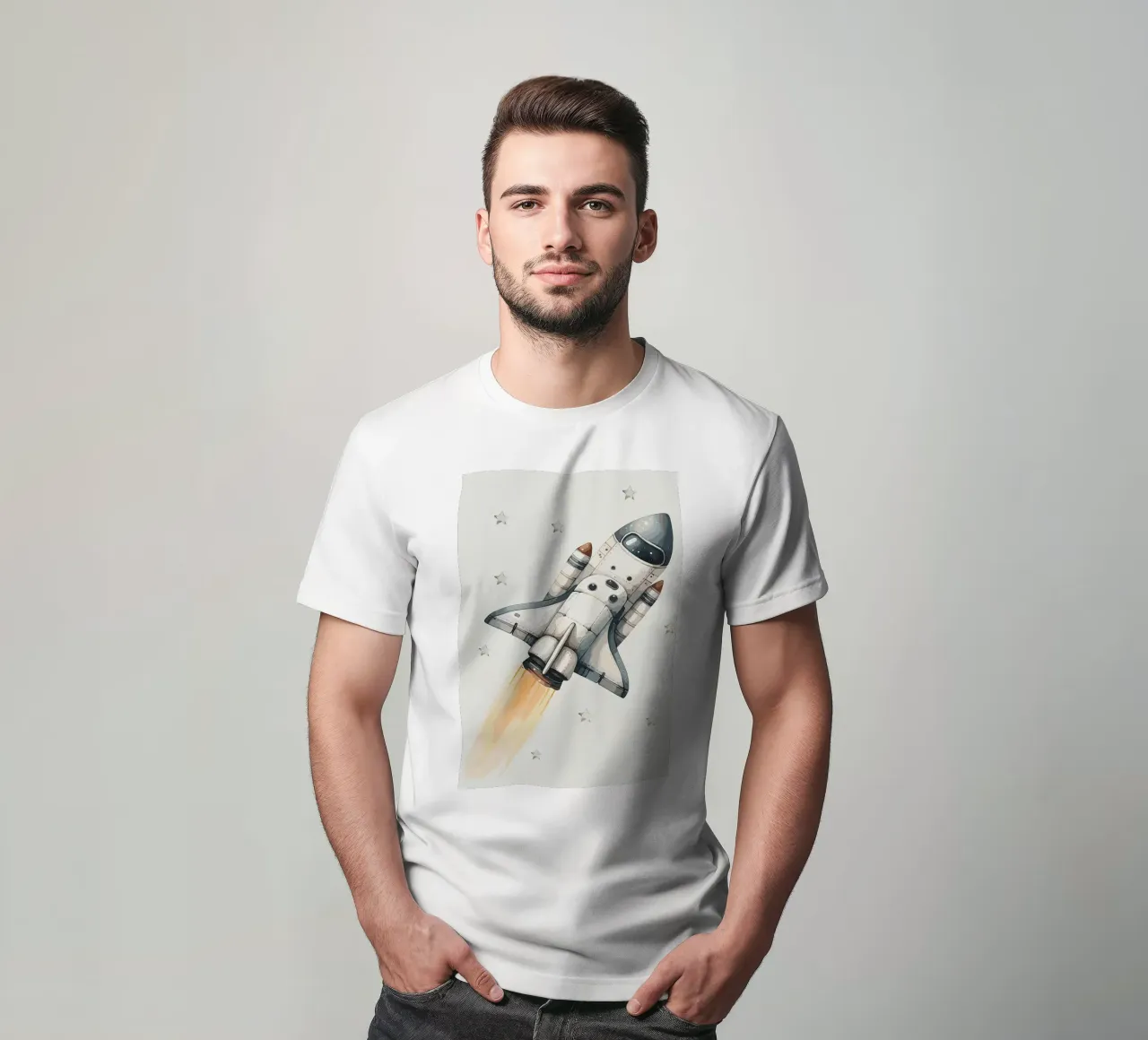 Lancio dello Space Shuttle t-shirt da bazi