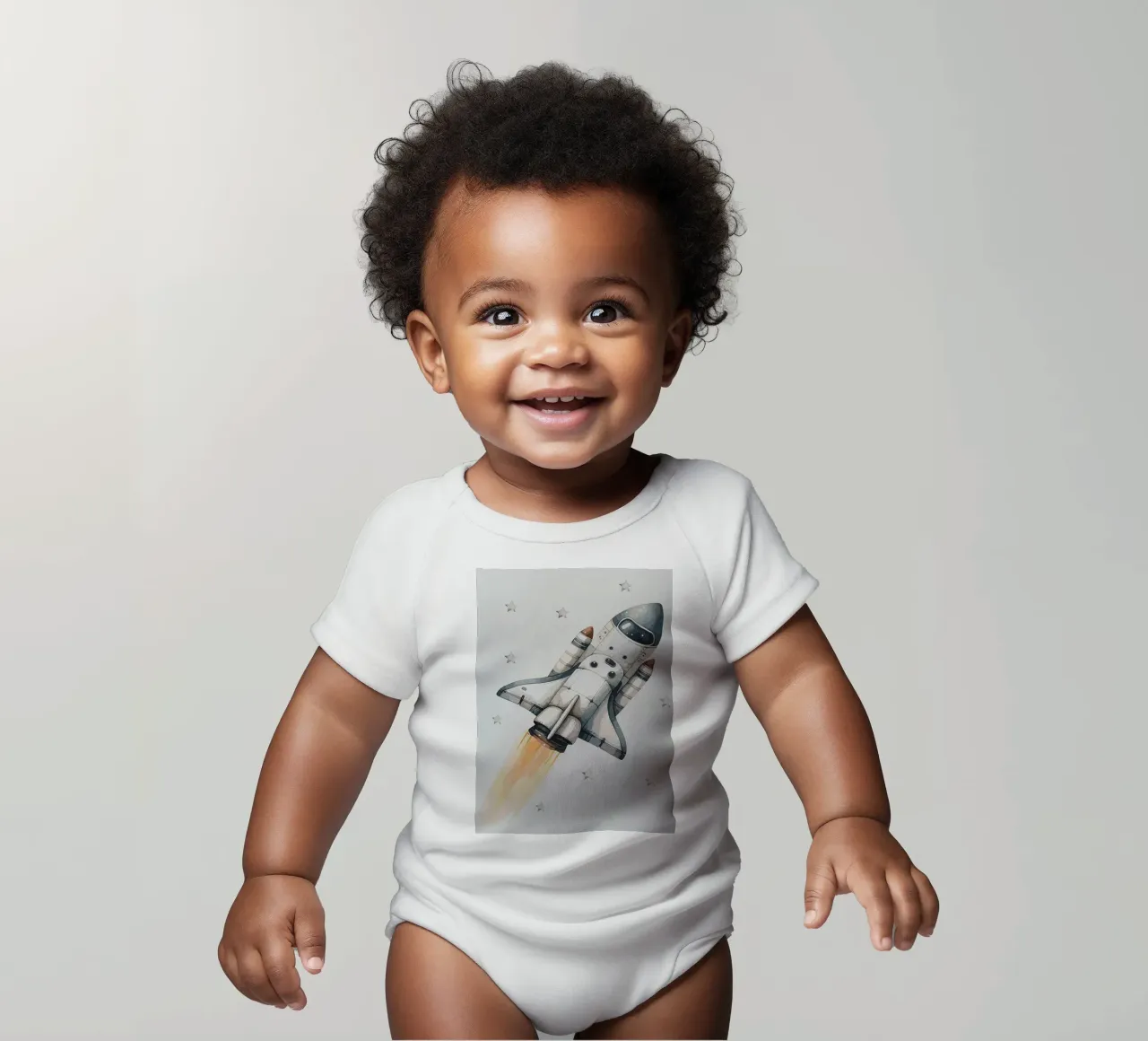 Space Shuttle Start Kurzarm Babybody von bazi