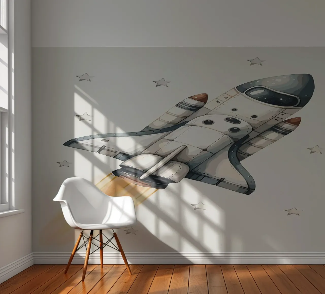 Lancering spaceshuttle fotobehang van bazi