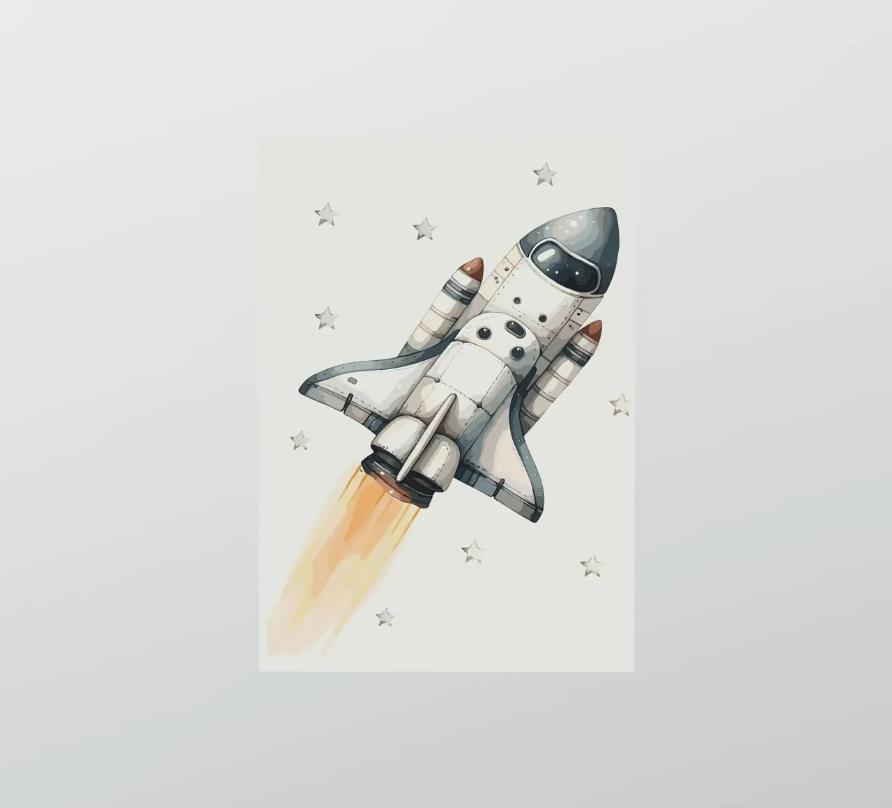 Lancering spaceshuttle sticker van bazi