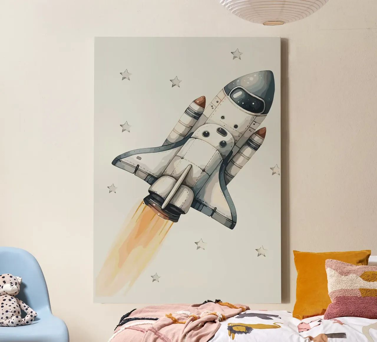 Lancering spaceshuttle canvas van bazi