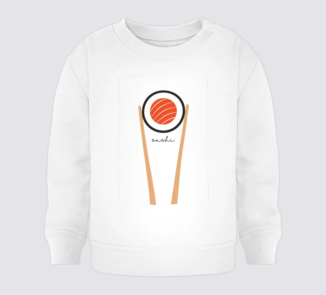 Rotolo di sushi con bacchette felpa neonato da bazi