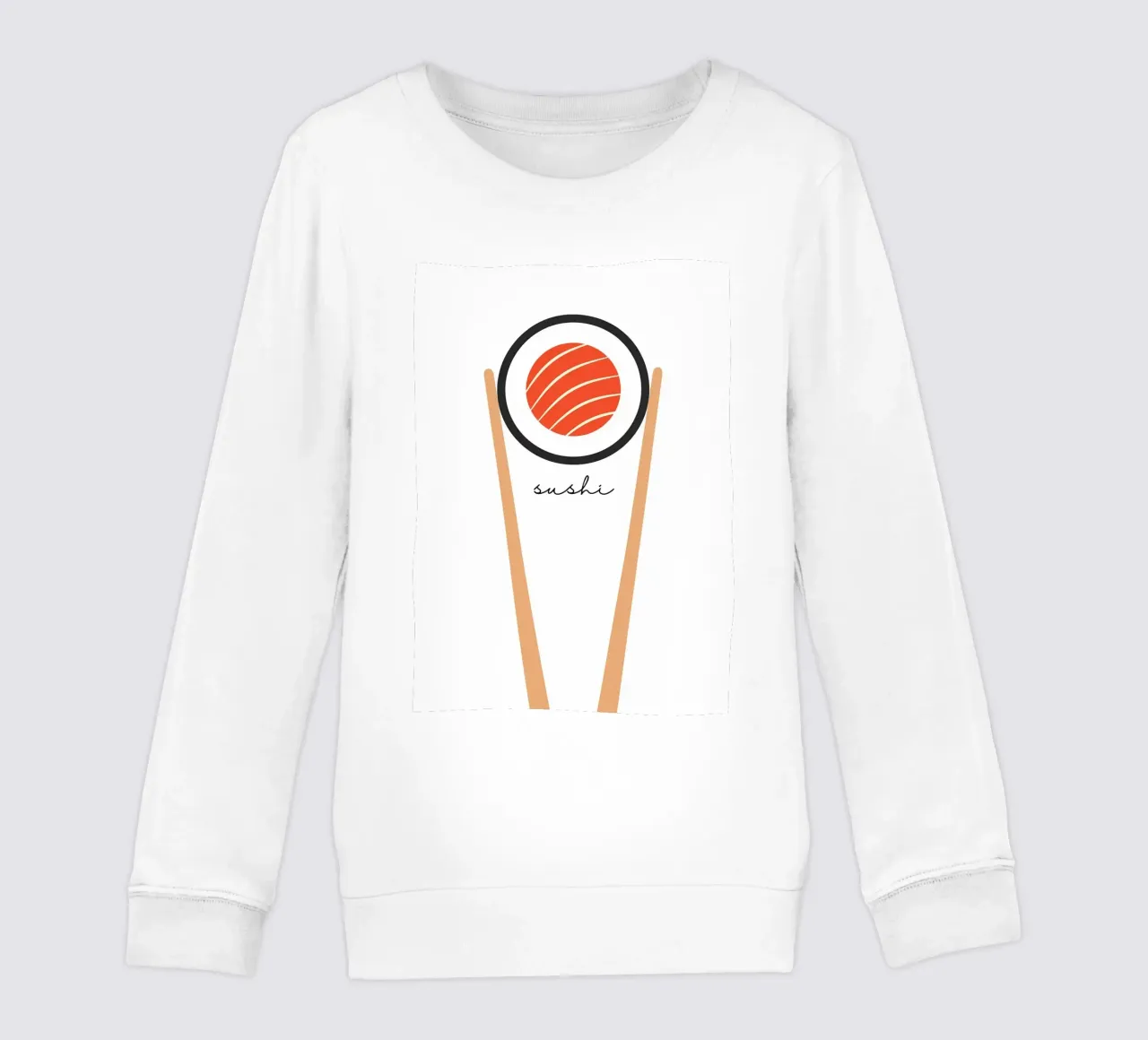 Rotolo di sushi con bacchette felpa bambino da bazi