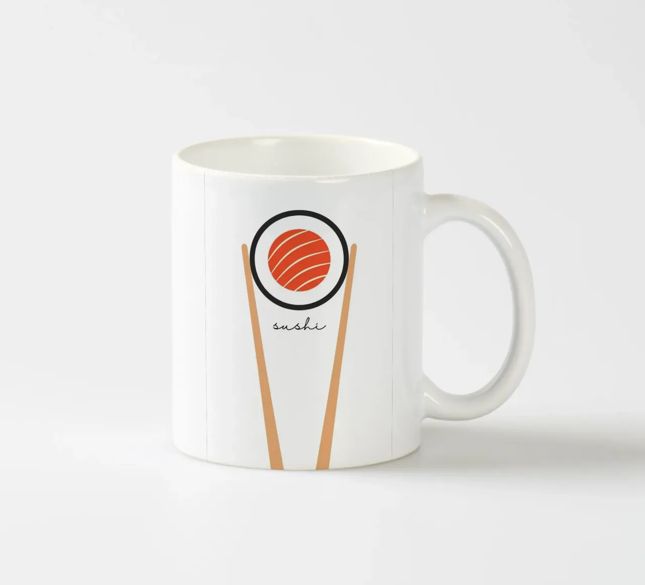 Rotolo di sushi con bacchette tazza in ceramica da bazi
