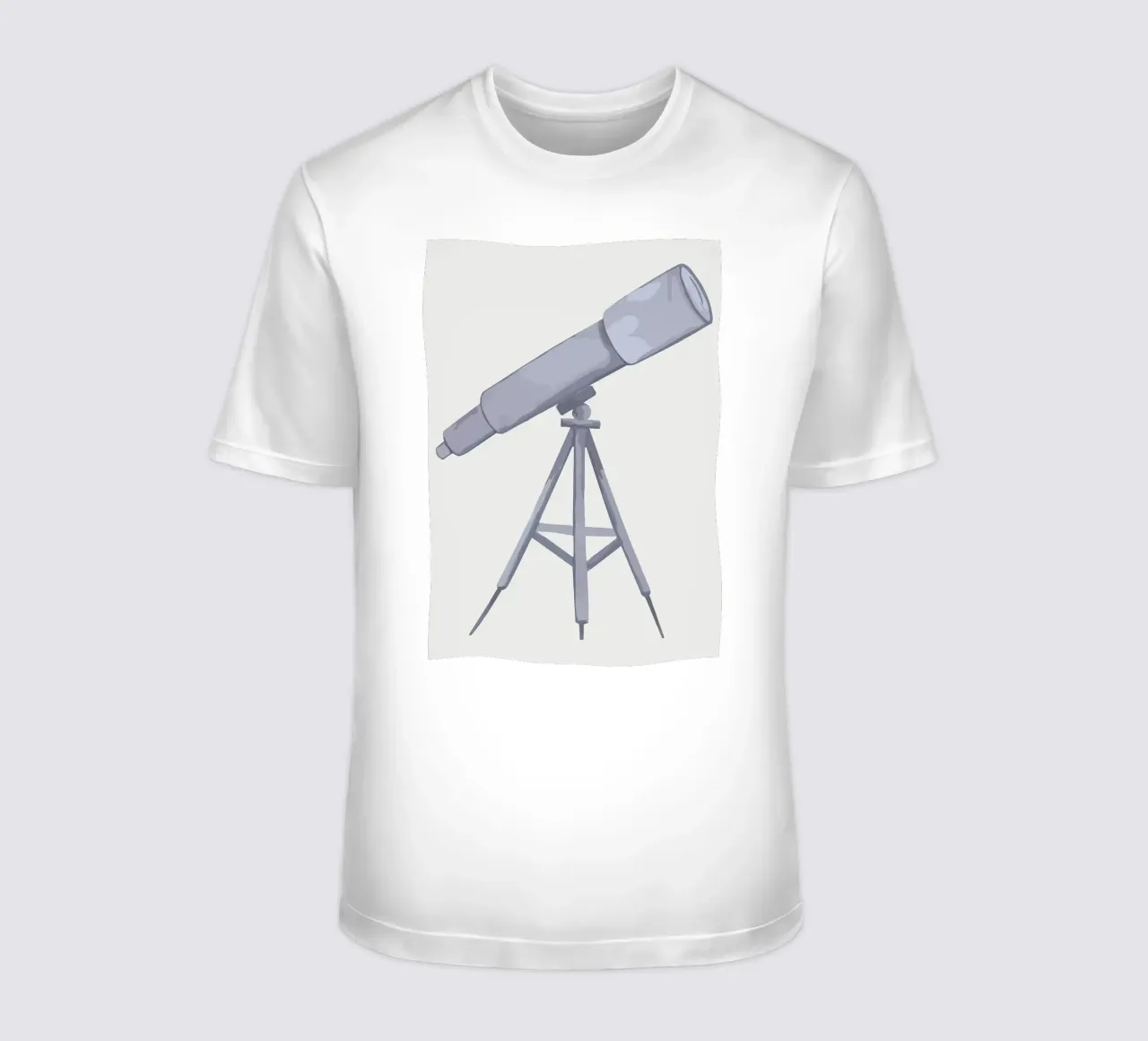 Telescopio su treppiede t-shirt da bazi