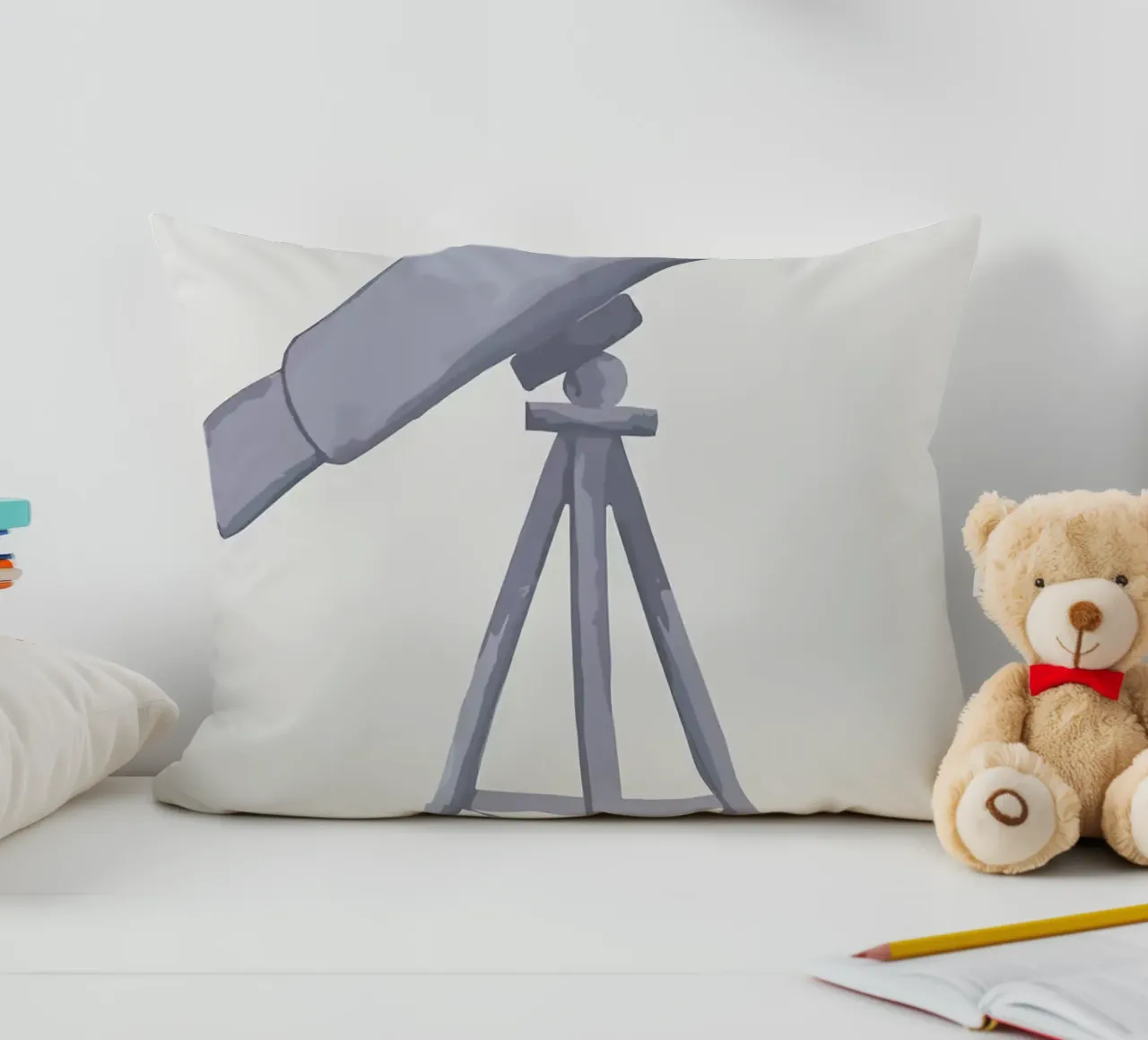 Telescopio su treppiede cuscino da bazi
