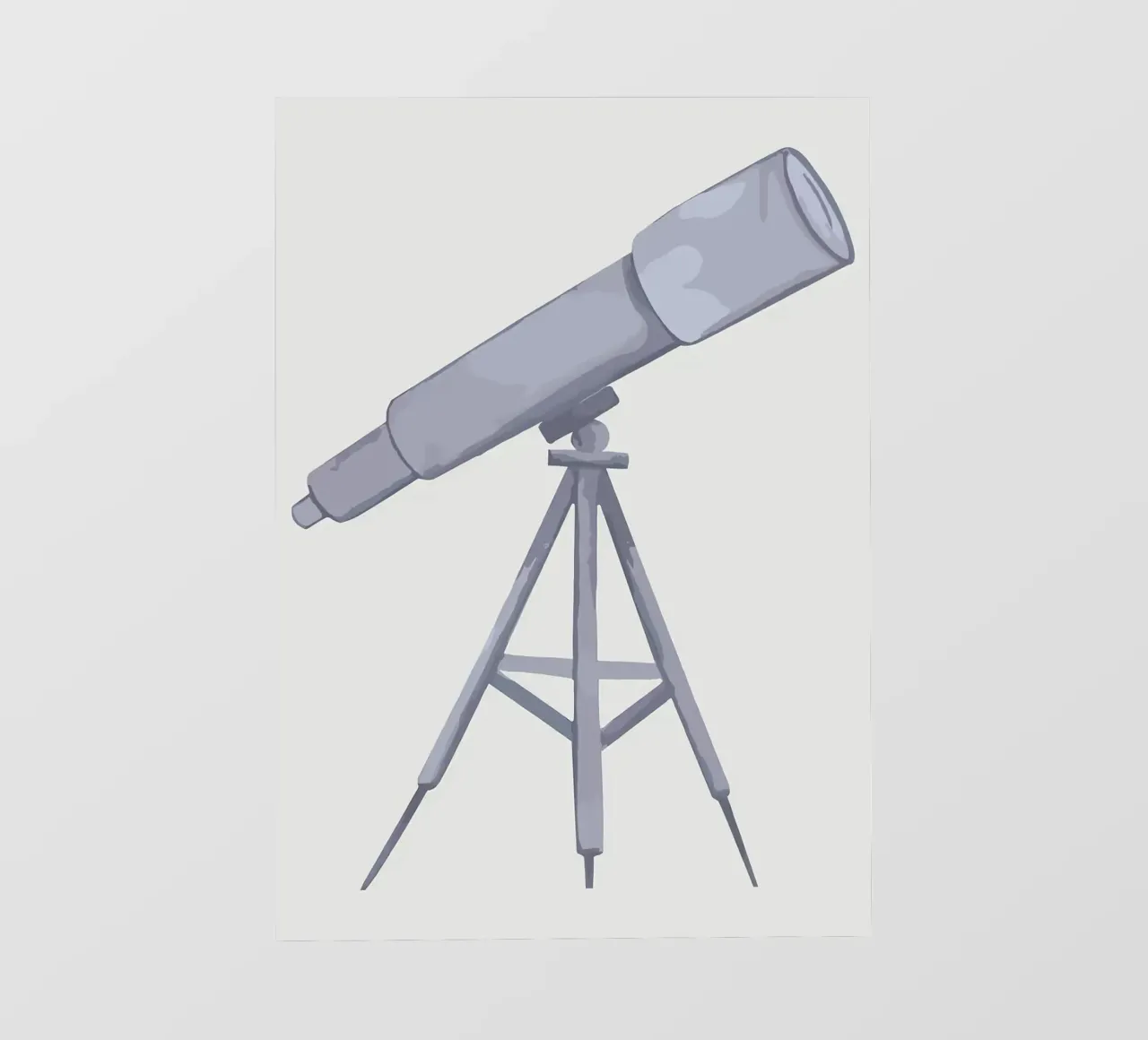 Telescopio su treppiede pellicola backlit da bazi