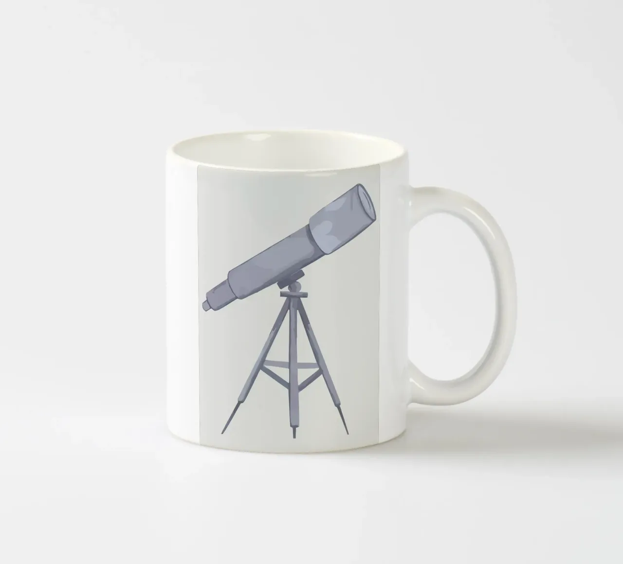 Telescopio su treppiede tazza in ceramica da bazi