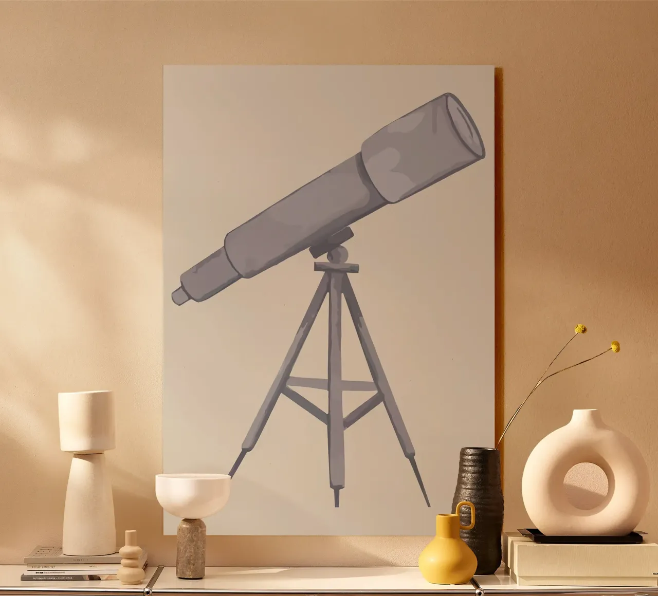 Telescopio su treppiede plexiglass da bazi