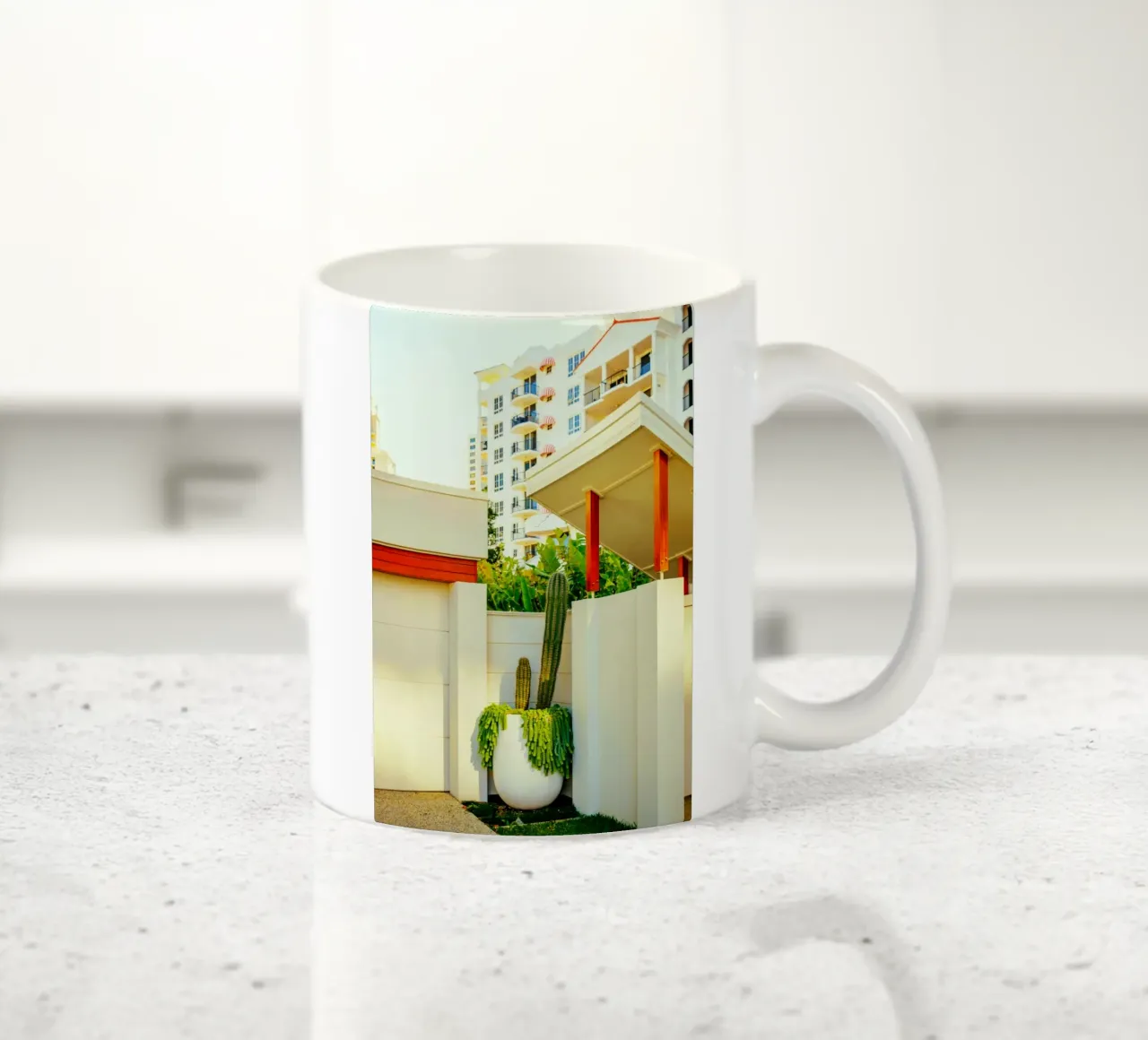 Vivere sotto il sole, ancora verde tazza in ceramica da Nature's Palette