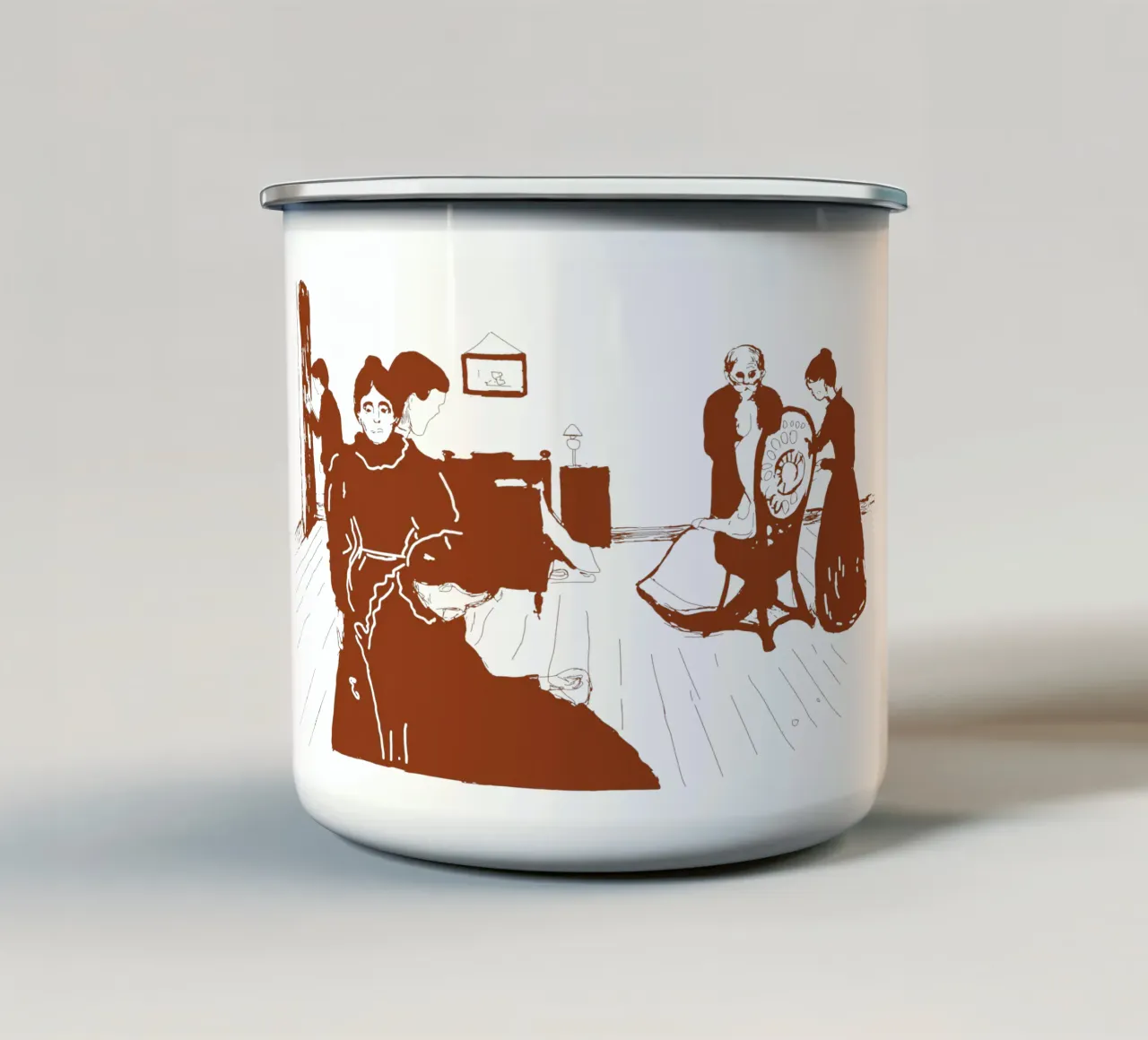 La morte in infermeria tazza in smalto da Doa Project
