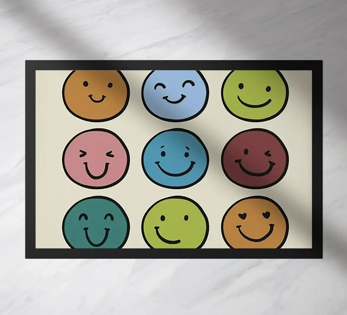 Cute Smiley Face doormat by Jasonheeran