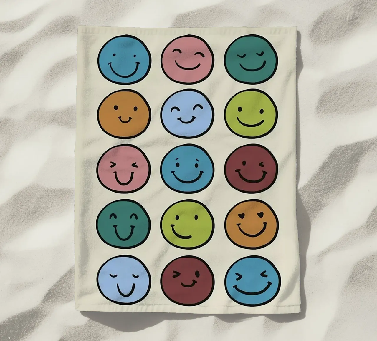 Faccina sorridente telo mare da Jasonheeran