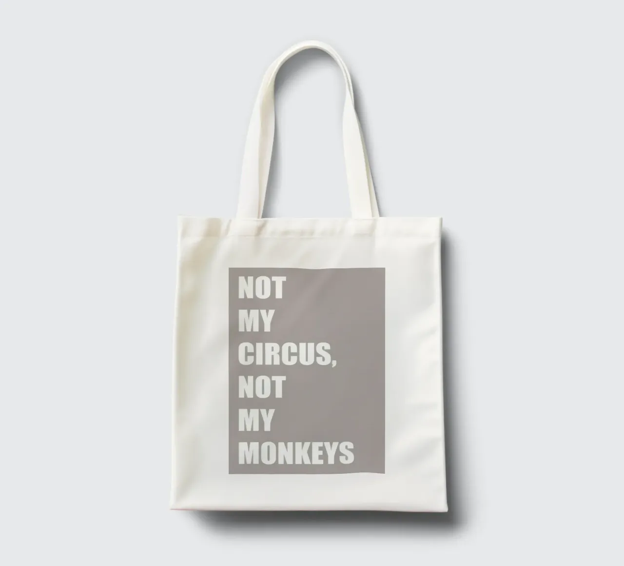 Non il mio circo, non le mie scimmie borsa in juta da joy leonard