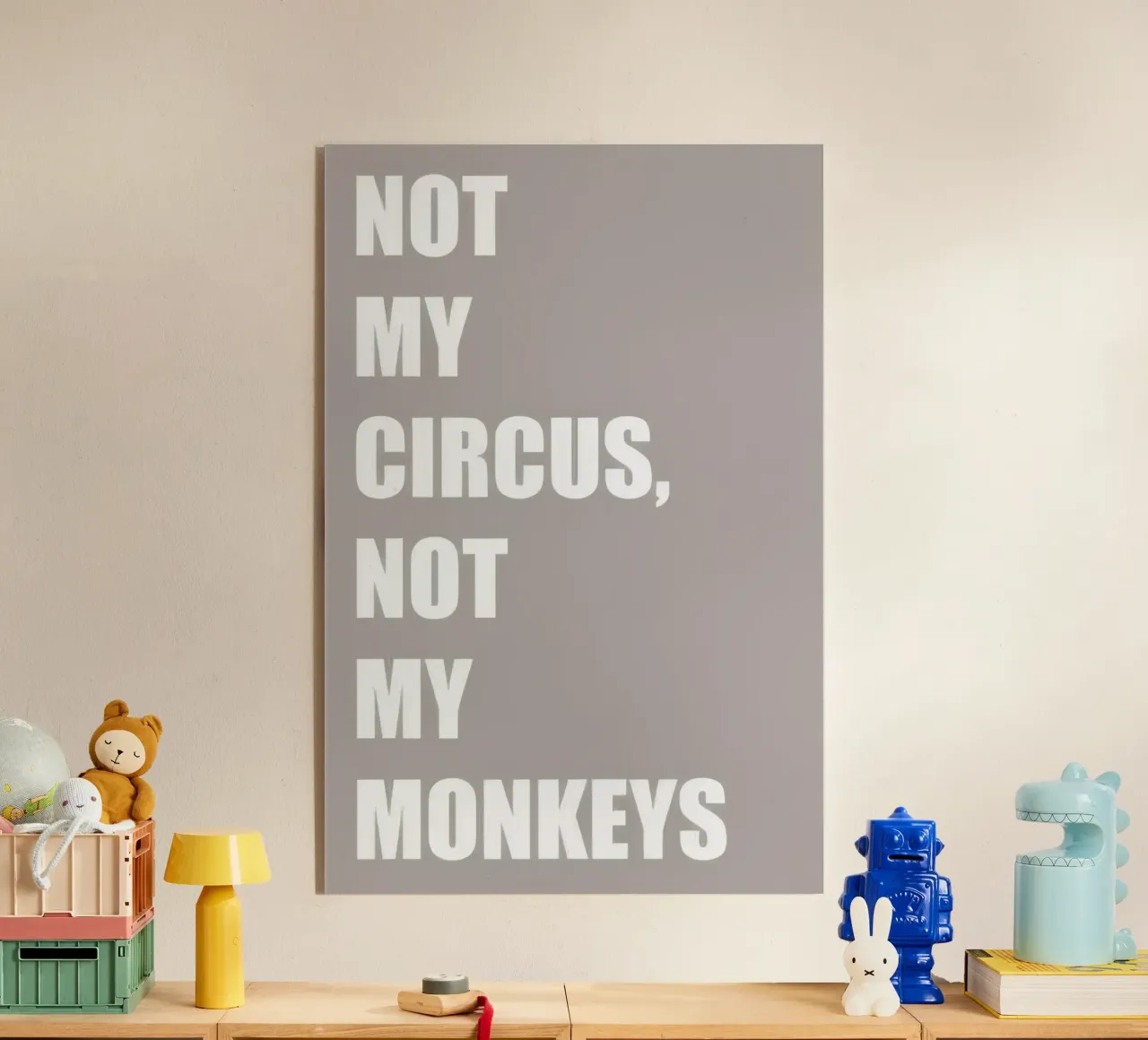 Non il mio circo, non le mie scimmie plexiglass da joy leonard