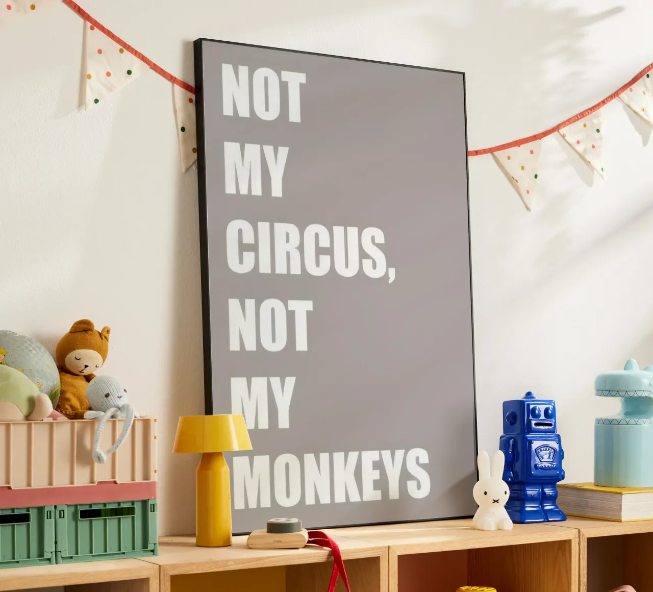 Non il mio circo, non le mie scimmie alluminio dibond da joy leonard