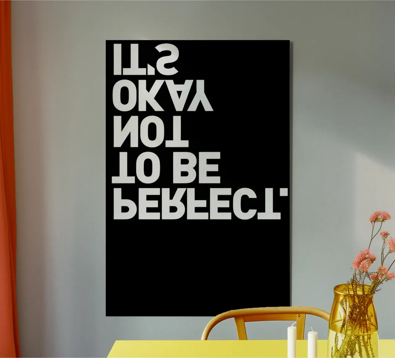 Va bene non essere perfetti alluminio dibond da joy leonard