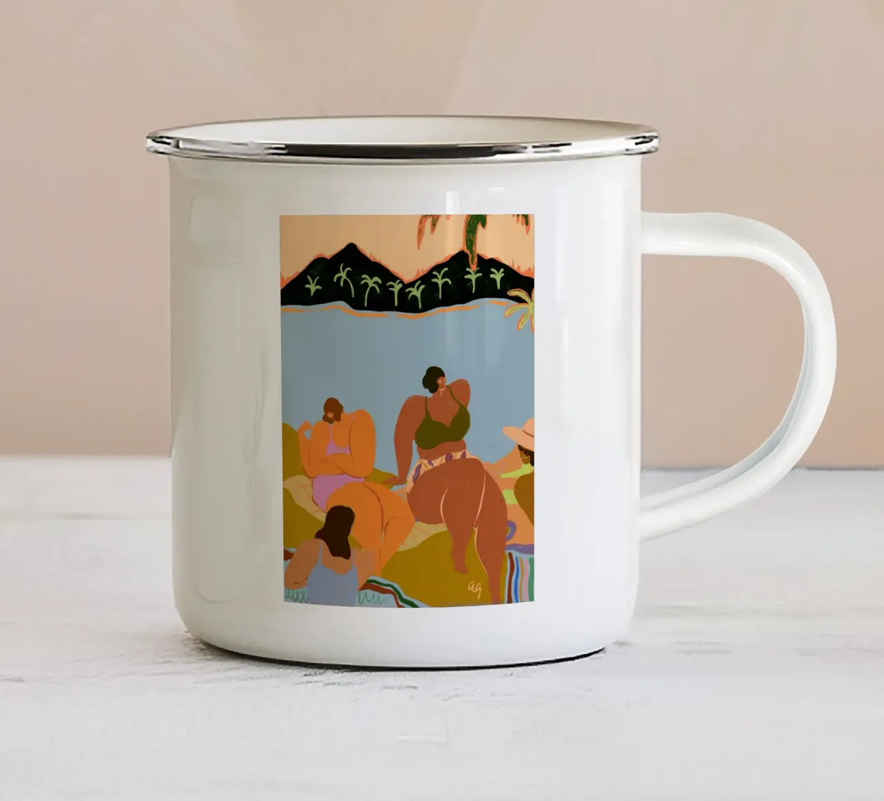 L'eterna estate tazza in smalto da Arty Guava